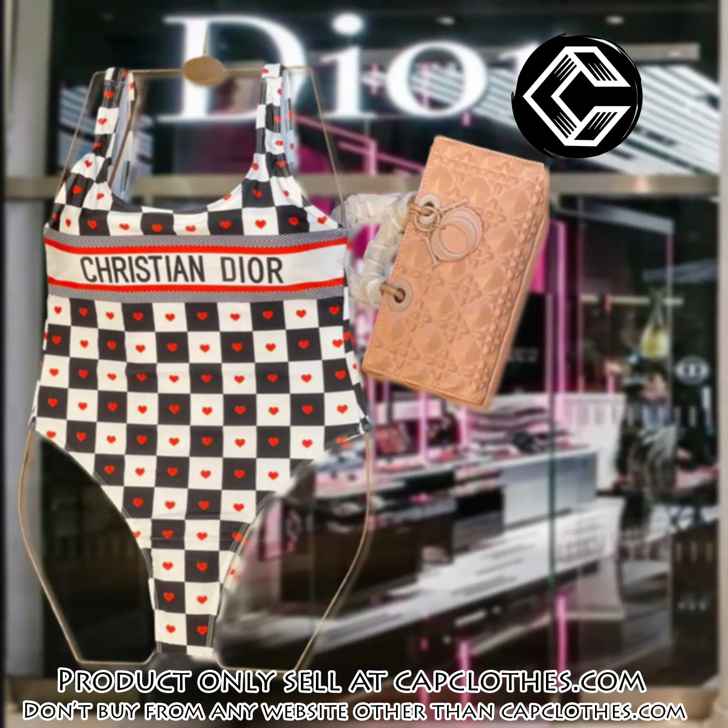 Christian dior swimwear beachwear one piece swimsuit osw1042 cc1704259